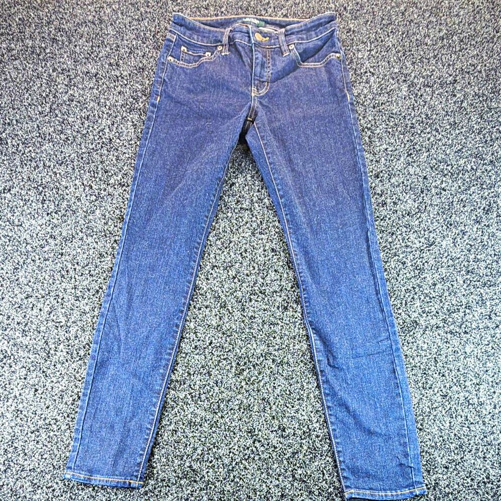 Lauren Ralph Lauren Women’s Dark Wash Blue Skinny Mid Rise Stretch Jeans 0